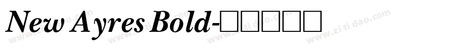New Ayres Bold字体转换